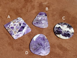 Améthyste chevron plaques percées