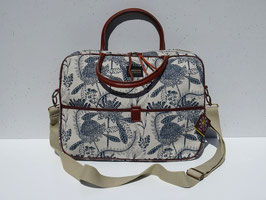 MONGOOSE Laptop Bag "Fynbos Teal/Natural" handcrafted