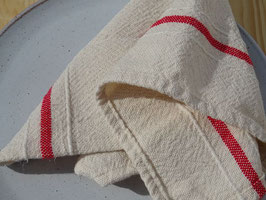 BHW Country Serviette Variegated Stripes "Red"