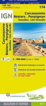 IGN 174 : Carcassonne, Béziers, Perpignan