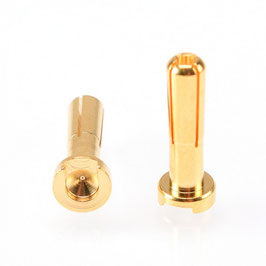 Prise PK 4mm Male - Or 90° - 18mm (2pcs)