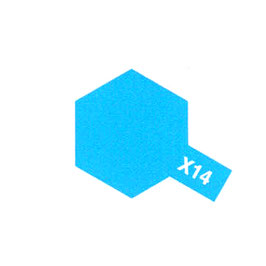 Pot de peinture acrylique Tamiya bleu ciel brillant X-14 10 ml