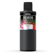 Peinture VALLEJO PREMIUM AIRBRUSH COLOR noir 200ml