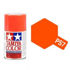 Peinture aérosol lexan Tamiya orange 100 ml PS7