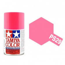 Peinture aérosol lexan Tamiya rose fluo 100 ml PS29