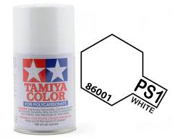 Peinture aérosol lexan Tamiya blanc 100 ml PS1