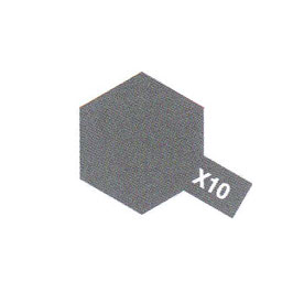 Pot de peinture acrylique Tamiya gun métal X-10 10 ml