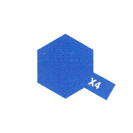 Pot de peinture acrylique Tamiya bleu brillant X-4 10 ml