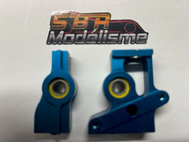 Ensemble palier frein et palier bout arbre alu anodisé bleu avec roulements Revolution Design montés pour Forfaster Z1