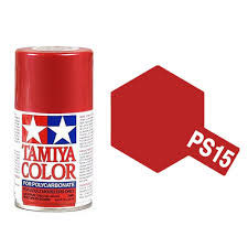 Peinture aérosol lexan Tamiya rouge métalisé 100 ml PS15