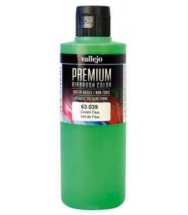 Peinture VALLEJO PREMIUM AIRBRUSH COLOR vert fluo 200ml
