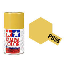 Peinture aérosol lexan Tamiya jaune moutarde 100 ml PS56
