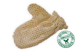 Sisal Massagehandschuh fein gestrickt