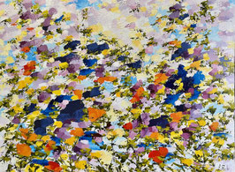 Titre: Bonheur au jardin                    Grandeur: 30x40 pouces