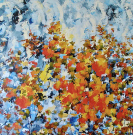 Oeuvre originale signée LaRoche.   Titre: Le soleil était au rendez-vous          Grandeur: 48x48 pouces