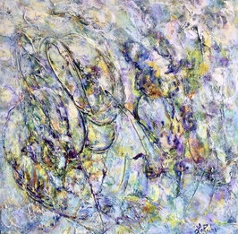 Titre: Symponie de tendresse                   Grandeur: 24x24 pouces