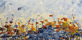 Oeuvre originale signée LaRoche.   Titre: Il est là le bonheur    Grandeur: 24x48 pouces