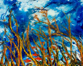 Oeuvre originale signée LaRoche.      Titre: Vers l'horizon              Grandeur: 16x20  pouces