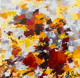 Oeuvre originale signée LaRoche               Titre: La puissance de la nature                 Grandeur: 6x6 pouces.      encadrement inclus