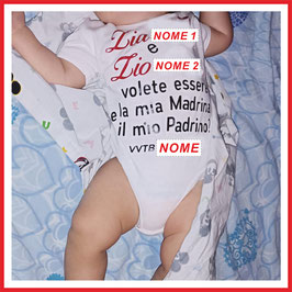 Sorpresa garantita - body baby Padrino / Madrina  + Nomi