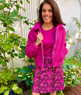 A-Form Rock hier im Stoff "Lile Crépe" fuchsia