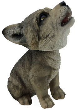 Wackelkopf - Wolf grau