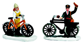 Miniaturfiguren auf Fahrrad  2ass.