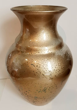 Vase Kristallglas antik gold mundgeblasen, Höhe ca. 30 cm