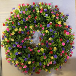 Blumen Kranz Durchmesser 40 cm grün bunt