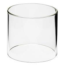 Zylinder klar ohne Boden Höhe ca. 50 mm  Außen Durchmesser 50 mm Borosilikat Glas Kanten geglättet Wandstärke 1,8 mm