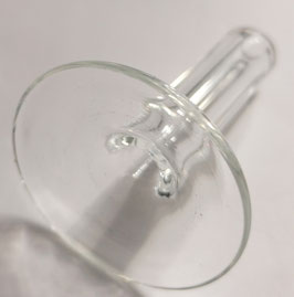 Dochtführung - Glasbrenner, Durchmesser 40 mm, Höhe 50 mm für Runddocht 3-4 mm