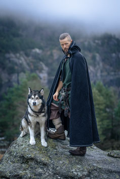 Wikinger-Umhang Valdemar, schwarz