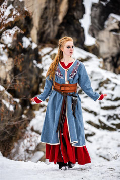 Birka Mantel Skadi, taubenblau