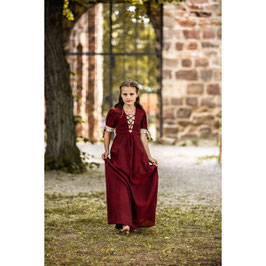 Sommerkleid Prinzessin Denise, rot/natur