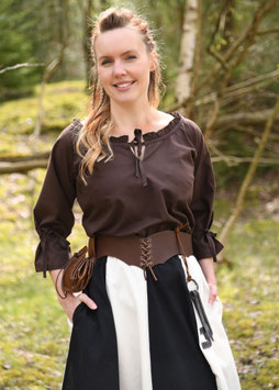 Bluse Birge mit 3/4 Arm, braun