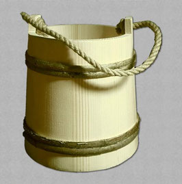 Holzeimer mit Weidenholz-Bindung