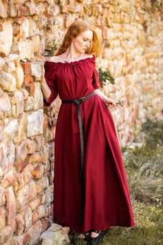 Kurzarmkleid Melisande, rot