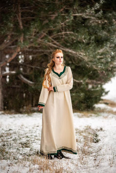 Wikingerkleid Lagertha, Natur/grün
