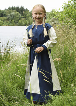 Kinder-Wikingerkleid Solveig blau