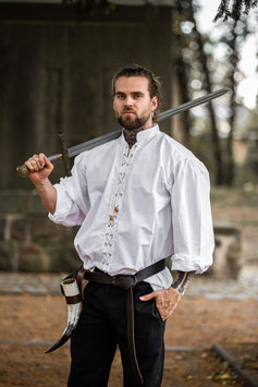 Schnürhemd "Dagwin" weiss