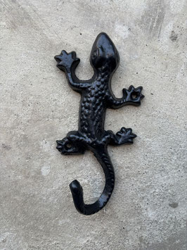 Wandhaken Gecko Gusseisen Haken Gekko Schweiz Vintage Gusseisenhaken Retro schwarz Eisenhaken Wandhalterung Blumenampeln