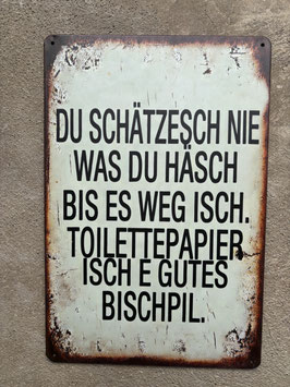 Metallschild Spruch – Lustige & Motivierende Blechschild Wanddeko | Geschenk Idee Schweiz
