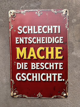 Motivierendes Metallschild Spruch – Inspirierendes Blechschild | Moderne Wanddeko Motivation