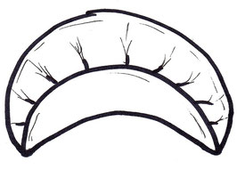 HALBMOND MIT FALTEN