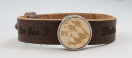 Lederarmband breit mit Gravur