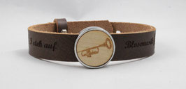 Lederarmband breit mit Gravur