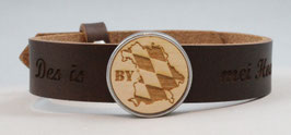 Lederarmband breit mit Gravur
