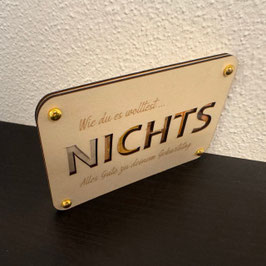 Geldgeschenk "NICHTS"
