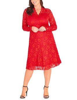 Spitzen-Kleid, rot