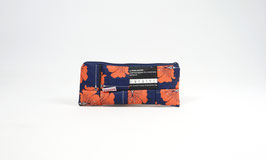 Glasses Case Dark Blue with Flowers